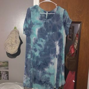 Adorabelles blue tie dye dress (DESC FOR SIZE!)